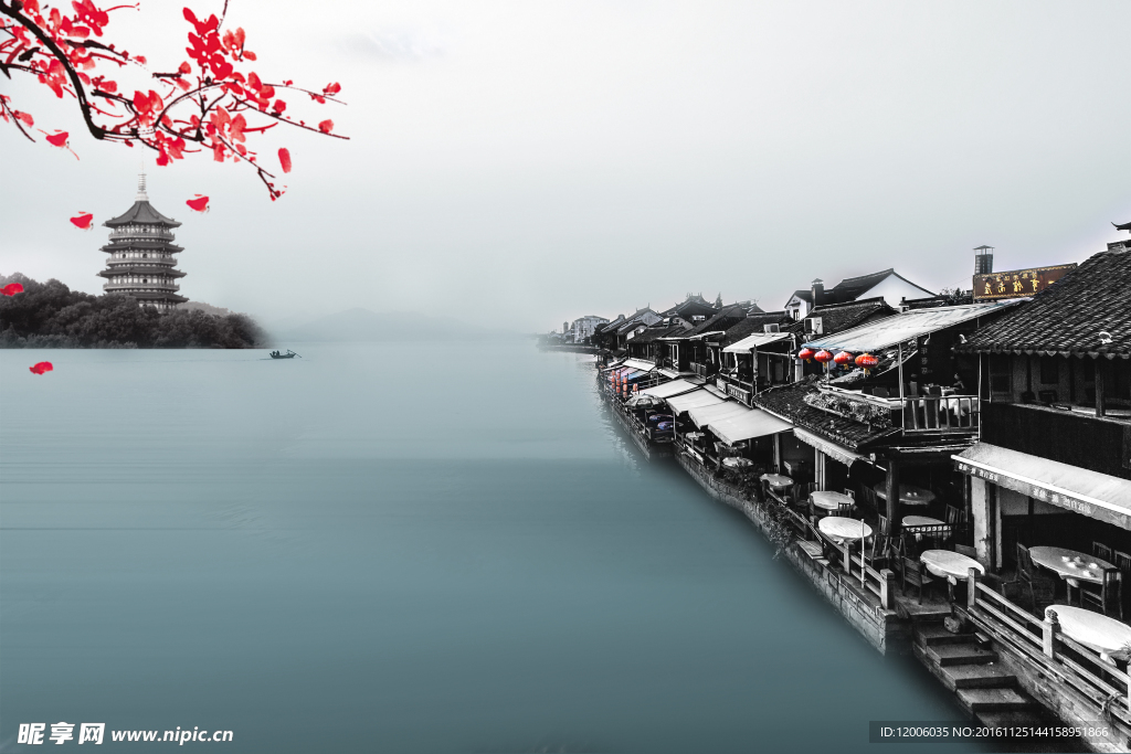 古镇中国风背景