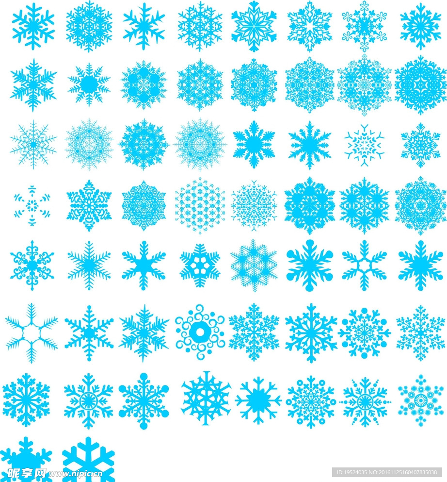 雪花形素材