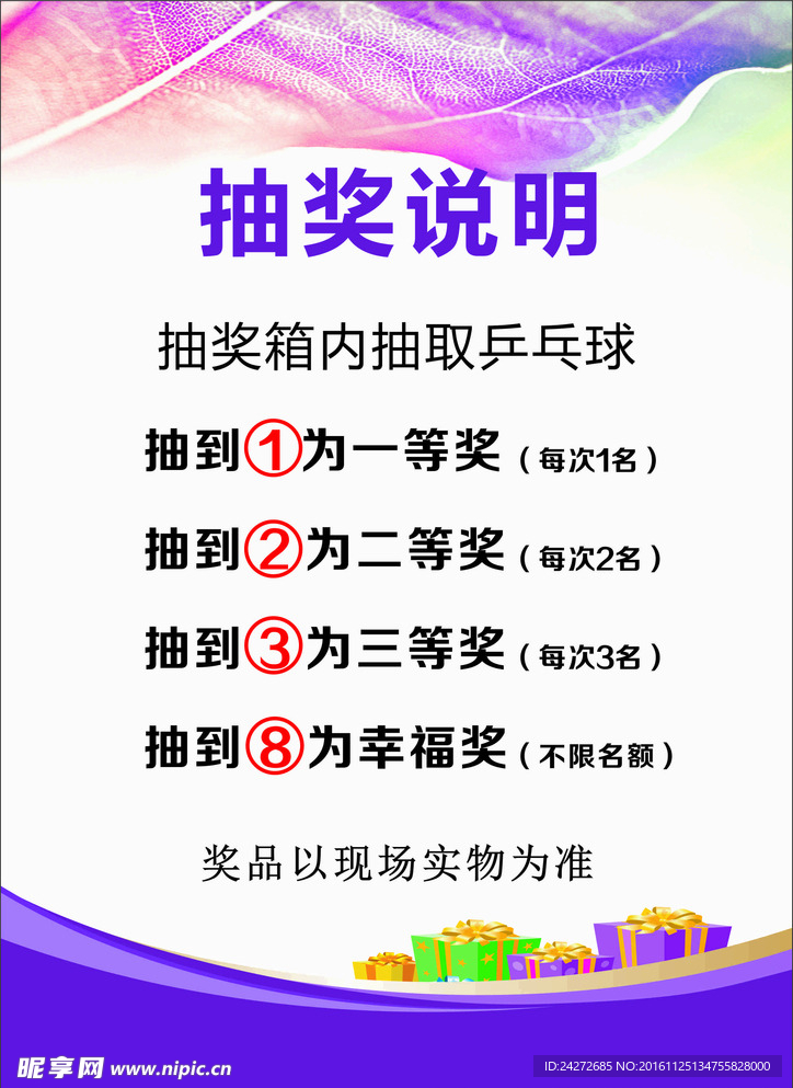 抽奖说明