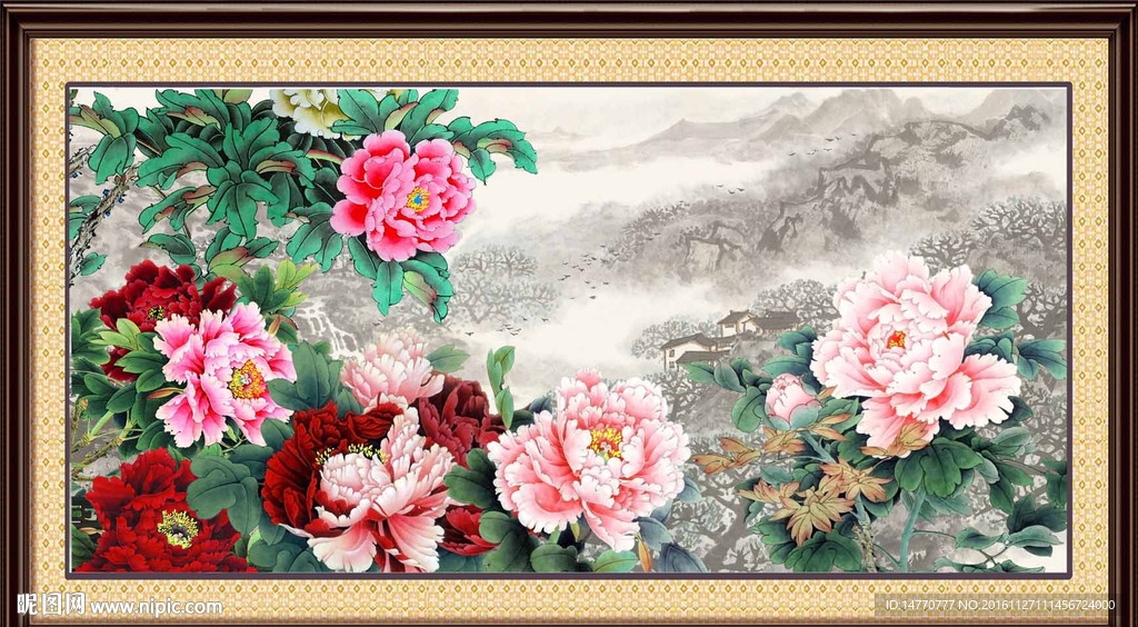 国画牡丹