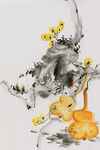 抽象画葫芦花卉