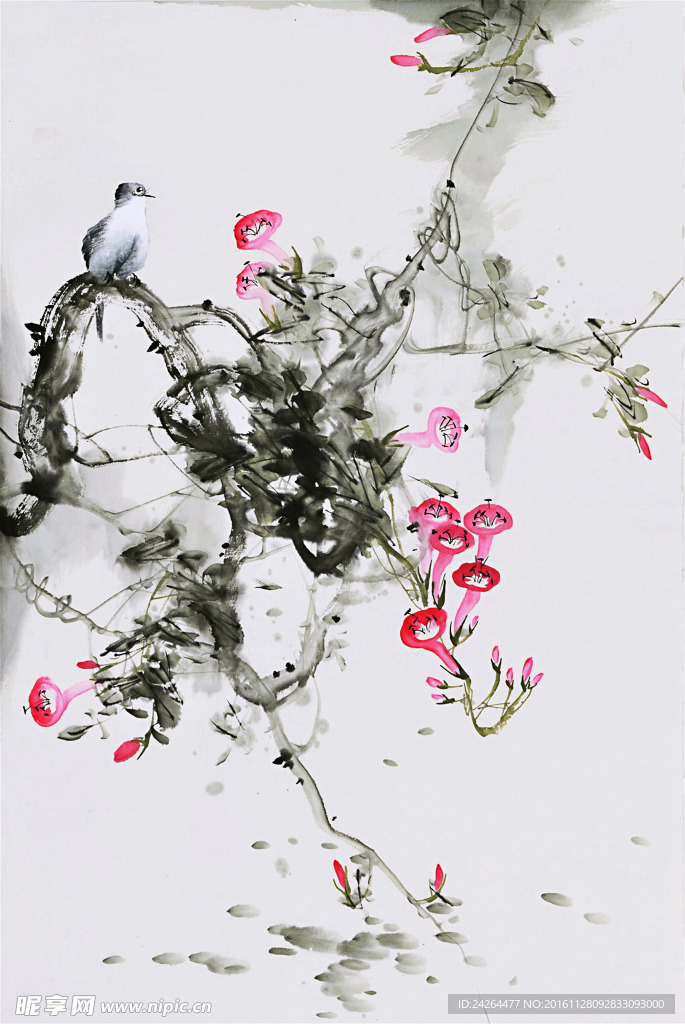 抽象花鸟