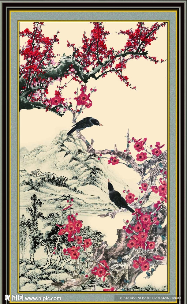 国画梅花