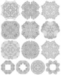 黑白古典花纹