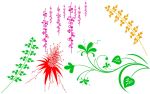 时尚垂吊花纹笔刷