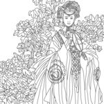 古装美女的填色图片