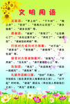 文明用语展板