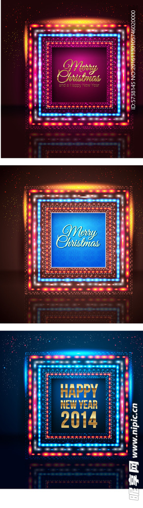 矢量霓虹灯光带背景素材