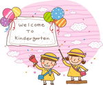 卡通幼儿园小学生素材