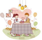 情侣西餐晚宴