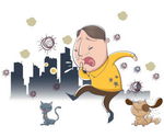 人物小猫建筑素材