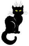 卡通可爱小黑猫素材