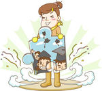 卡通美女人物素材