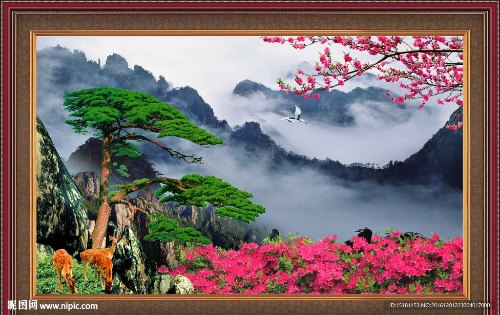 风景迎客松