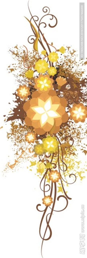 插画矢量图 花纹素材