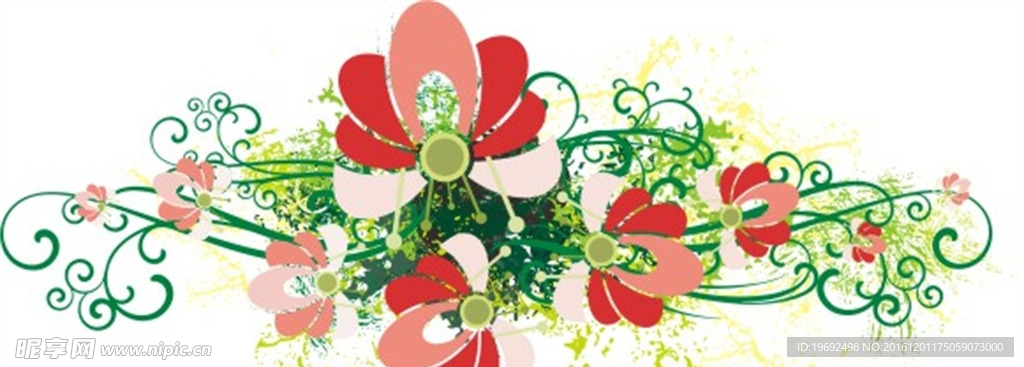 插画矢量图 花纹素材