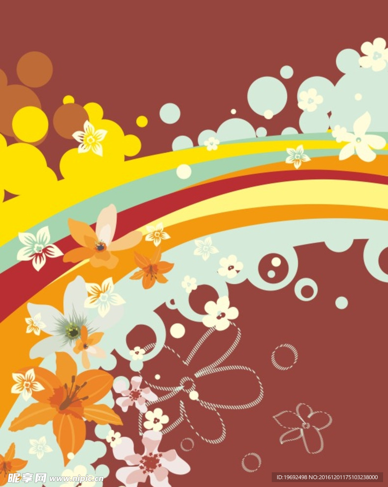 插画矢量图 花纹素材
