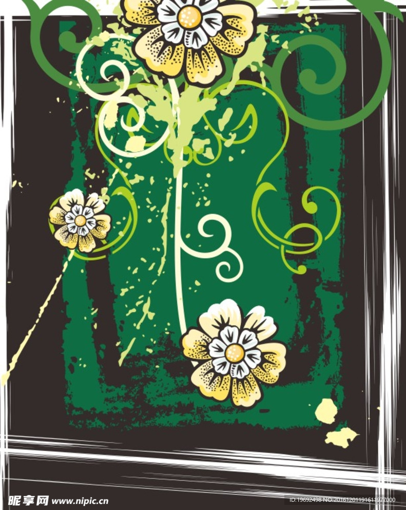 插画矢量图 花纹素材