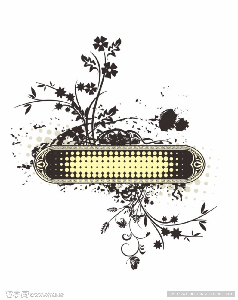 插画矢量图 花纹素材