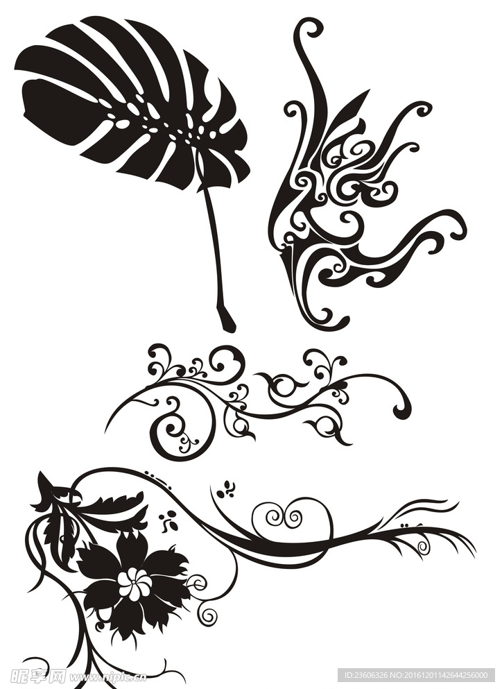 矢量花纹