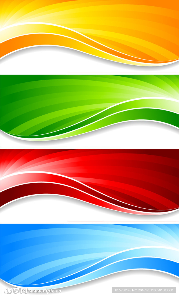 4色线条渐变背景素材