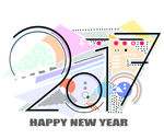 时尚线条2017艺术字立体字