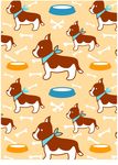 卡通斗牛犬背景