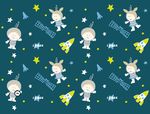 卡通外星人物背景底纹