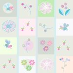 卡通花纹背景底纹