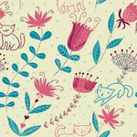 卡通花纹背景底纹
