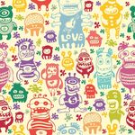 卡通可爱动物背景底纹