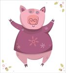 卡通可爱小猪