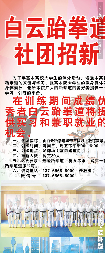 跆拳道海报展架