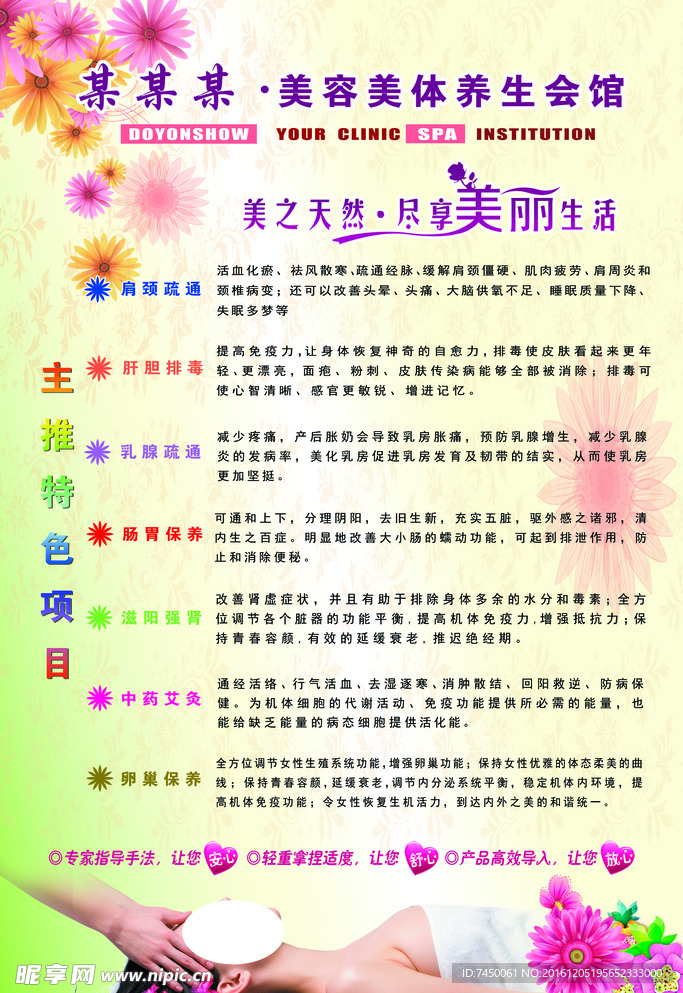 美容美体养生展板