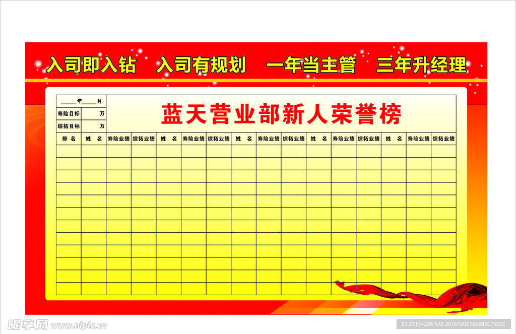 保险公司新人荣誉榜