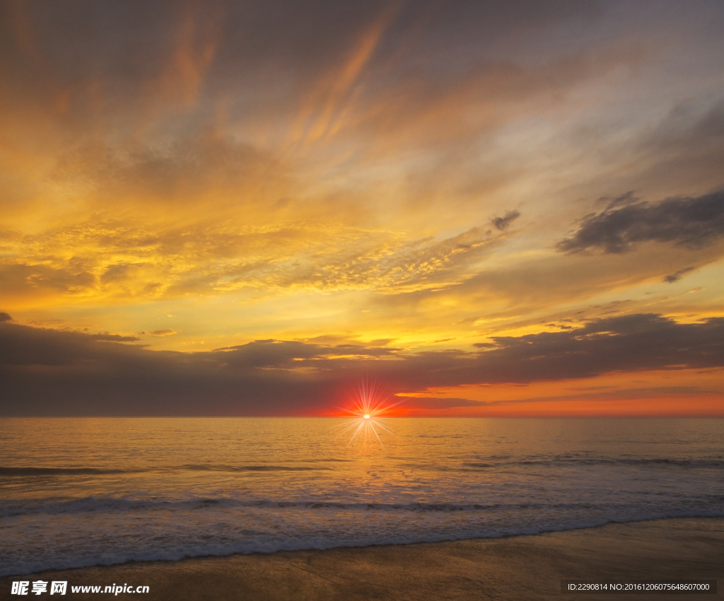 海面夕阳
