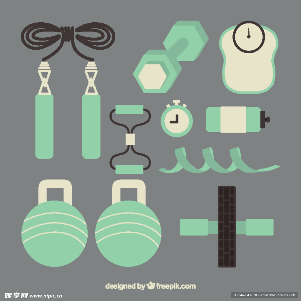绿色健身的元素