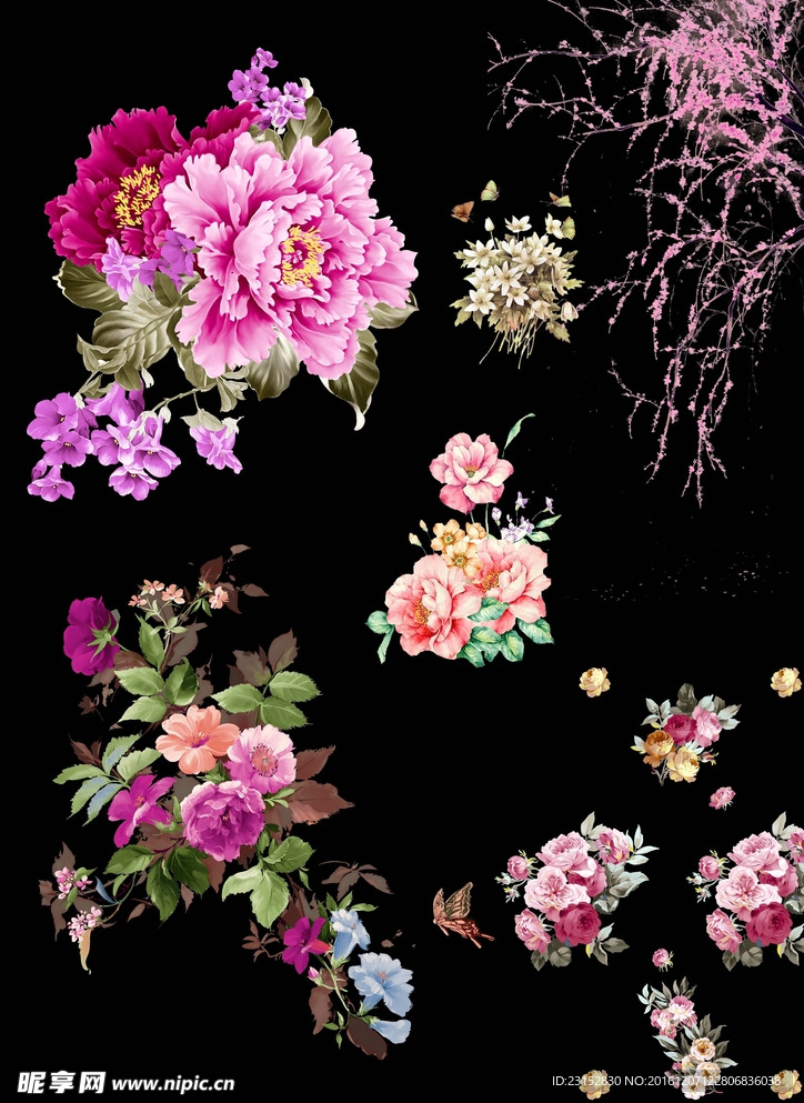 手绘花卉