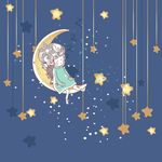 月色小美女素材