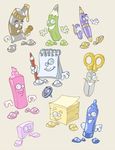 卡通办公用品人物素材
