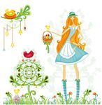 童话梦幻美女素材