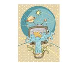 卡通外星水流地球素材