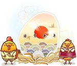卡通小公鸡素材