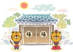 古城老虎素材