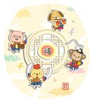 卡通猴子猪素材