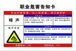 职业危害告知卡  噪声