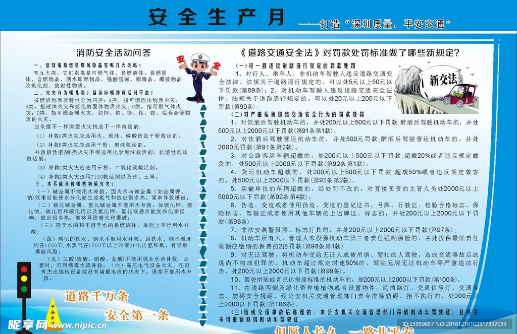 交通安全生产月海报