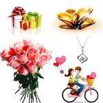 礼品 玫瑰花 卡通情侣 荷花