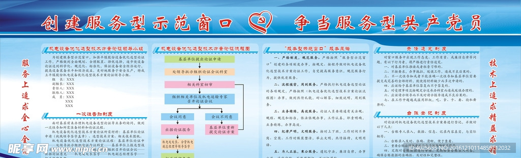 创建服务型窗口展板