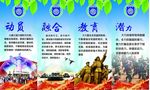 国防动员双拥共建立柱画面